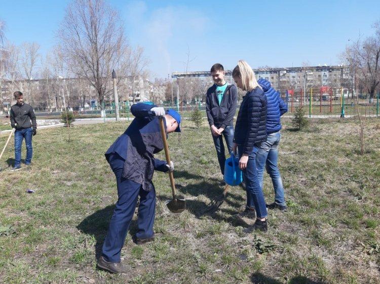 Городская акция по высадке саженцев деревьев "Жас өркен"