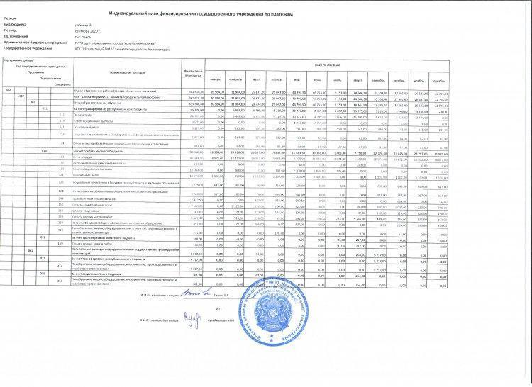 Индивидуальный план финансирования