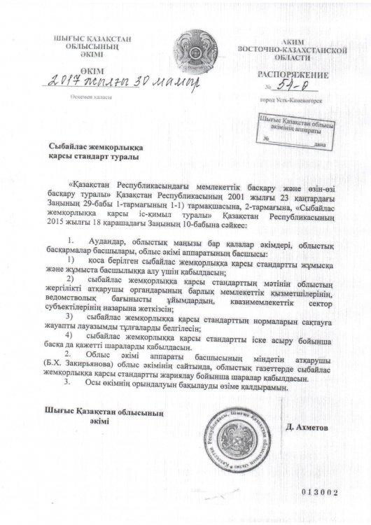 Сыбайлас жемқорлыққа қарсы стандарт